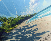 Load image into Gallery viewer, Bowman’s Beach, Florida Panoramic Print, Vacation Gift, Florida Wall Art, Beach Painting, Beach Decor, Large Wall Art, Wood Frame Art
