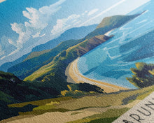 Carregar imagem no visualizador da galeria, Bruny Island, Australia Panoramic Print, Vacation Gift, Australia Wall Art, Beach Painting, Beach Decor, Large Wall Art, Wood Frame Art
