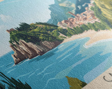 Carregar imagem no visualizador da galeria, Cabrera, Spain Panoramic Beach Print, Vacation Gift, Spain Wall Art, Beach Painting, Beach Decor, Beach Painting
