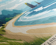 Carregar imagem no visualizador da galeria, Cannon Beach, Oregon Panoramic Beach Print, Vacation Gift, Oregon Wall Art, Beach Painting, Beach Decor, Beach Painting
