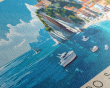 Carregar imagem no visualizador da galeria, Capo Sant’Andrea, Italy Panoramic Beach Print, Vacation Gift, Italy Wall Art, Framed Canvas Print, Framed Beach Painting
