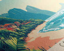 Carregar imagem no visualizador da galeria, Caraíva, Brazil Panoramic Print, Vacation Gift, Brazil Wall Art, Beach Painting, Beach Decor, Large Wall Art, Wood Frame Art
