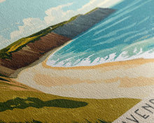 Cargar imagen en el visor de la galería, Cavendish Beach, Canada Panoramic Beach Print, Vacation Gift, Canada Wall Art, Framed Canvas Print, Framed Beach Painting
