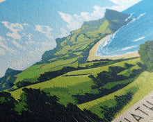 Cargar imagen en el visor de la galería, Chatham Island, New Zealand Panoramic Print, Vacation Gift, New Zealand Wall Art, Beach Painting, Beach Decor, Beach Or Lakehouse Art
