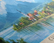 Cargar imagen en el visor de la galería, Chiemsee, Germany Panoramic Print, Vacation Gift, Germany Wall Art, Beach Painting, Beach Decor, Beach Or Lakehouse Art
