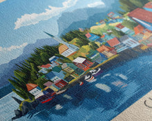 Cargar imagen en el visor de la galería, Chiloé, Chile Panoramic Print, Vacation Gift, Chile Wall Art, Beach Painting, Beach Decor, Large Wall Art, Wood Frame Art
