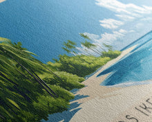 Cargar imagen en el visor de la galería, Cocos (Keeling) Islands, Australia Panoramic Beach Print, Vacation Gift, Australia Wall Art, Framed Canvas Print, Framed Beach Painting
