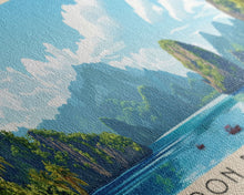 Load image into Gallery viewer, Coron Bay Islands, Philippines Panoramic Beach Print, Vacation Gift, Philippines Wall Art, Framed Canvas Print, Framed Beach Painting
