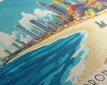 Load image into Gallery viewer, Coronado Beach, San Diego Panoramic Print, Vacation Gift, San Diego Wall Art, Vacation Wall Art, Vacatation Memories, Beach Decor, Beach Or Lakehouse Art
