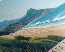 Load image into Gallery viewer, Costa da Caparica, Portugal Panoramic Print, Vacation Gift, Portugal Wall Art, Vacation Wall Art, Vacatation Memories, Beach Decor, Beach Or Lakehouse Art
