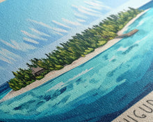 Load image into Gallery viewer, Dhigurah Island, Maldives Panoramic Beach Print, Vacation Gift, Maldives Wall Art, Beach Painting, Beach Decor, Beach Painting

