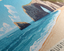 Load image into Gallery viewer, Durdle Door, United Kingdom Panoramic Beach Print, Vacation Gift, United Kingdom Wall Art, Framed Canvas Print, Framed Beach Painting
