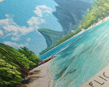 Load image into Gallery viewer, Flic en Flac, Mauritius Panoramic Print, Vacation Gift, Mauritius Wall Art, Vacation Wall Art, Vacatation Memories, Beach Decor, Beach Or Lakehouse Art
