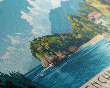 Load image into Gallery viewer, Frenchman’s Cove, Jamaica Panoramic Beach Print, Vacation Gift, Jamaica Wall Art, Beach Painting, Beach Decor, Beach Painting
