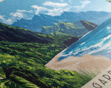 Load image into Gallery viewer, Gardner Bay, Ecuador Panoramic Beach Print, Vacation Gift, Ecuador Wall Art, Beach Painting, Beach Decor, Beach Painting
