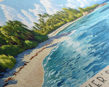 Load image into Gallery viewer, Glover’s Reef Atoll, Belize Panoramic Print, Vacation Gift, Belize Wall Art, Beach Painting, Beach Decor, Beach Or Lakehouse Art
