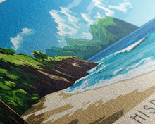 Cargar imagen en el visor de la galería, Hispaniola, Dominican Republic Panoramic Print, Vacation Gift, Dominican Republic Wall Art, Beach Painting, Beach Decor, Beach Or Lakehouse Art
