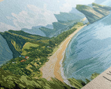 Load image into Gallery viewer, Ly Son, Vietnam Panoramic Beach Print, Vacation Gift, Vietnam Wall Art, Framed Canvas Print, Framed Beach Painting
