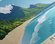 Load image into Gallery viewer, Mangaia, Cook Islands Panoramic Print, Vacation Gift, Cook Islands Wall Art, Beach Painting, Beach Decor, Beach Or Lakehouse Art
