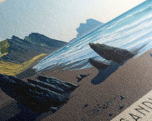 Load image into Gallery viewer, Sandvik Beach, Iceland Panoramic Print, Vacation Gift, Iceland Wall Art, Vacation Wall Art, Vacatation Memories, Beach Decor, Beach Or Lakehouse Art
