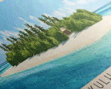 Load image into Gallery viewer, Ukulhas Island, Maldives Panoramic Print, Vacation Gift, Maldives Wall Art, Vacation Wall Art, Vacatation Memories, Beach Decor, Beach Or Lakehouse Art
