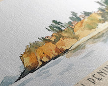 Load image into Gallery viewer, Barú Peninsula-Island, Colombia Watercolor Beach Print, Vacation Gift, Colombia Wall Art, Beach Painting, Beach Decor, Beach Painting
