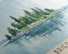 Carregar imagem no visualizador da galeria, Brier Island, Canada Watercolor Beach Print, Vacation Gift, Canada Wall Art, Framed Canvas Print, Framed Beach Painting
