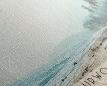 Carregar imagem no visualizador da galeria, Burwood Beach, Jamaica Watercolor Beach Print, Vacation Gift, Jamaica Wall Art, Framed Canvas Print, Framed Beach Painting
