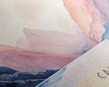 Load image into Gallery viewer, Caldera, Chile Watercolor Print, Vacation Gift, Chile Wall Art, Beach Painting, Beach Decor, Large Wall Art, Wood Frame Art
