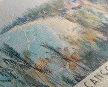 Load image into Gallery viewer, Canggu Beach, Indonesia Watercolor Print, Vacation Gift, Indonesia Wall Art, Beach Painting, Beach Decor, Large Wall Art, Wood Frame Art
