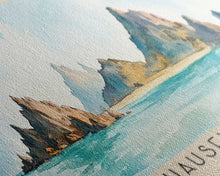 Cargar imagen en el visor de la galería, Chausey Islands, France Watercolor Beach Print, Vacation Gift, France Wall Art, Framed Canvas Print, Framed Beach Painting
