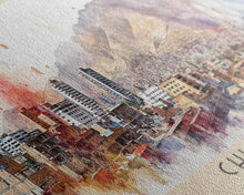 Load image into Gallery viewer, Chicama, Peru Watercolor Beach Print, Vacation Gift, Peru Wall Art, Beach Painting, Beach Decor, Beach Painting
