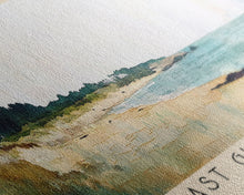 Load image into Gallery viewer, Coast Guard Beach, Massachusetts Watercolor Beach Print, Vacation Gift, Massachusetts Wall Art, Beach Painting, Beach Decor, Beach Painting
