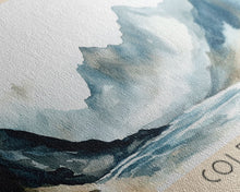 Load image into Gallery viewer, Cole Cole, Chile Watercolor Beach Print, Vacation Gift, Chile Wall Art, Beach Painting, Beach Decor, Beach Painting
