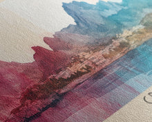 Load image into Gallery viewer, Crete, Greece Watercolor Beach Print, Vacation Gift, Greece Wall Art, Beach Painting, Beach Decor, Beach Painting
