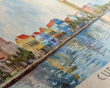 Load image into Gallery viewer, Curacao, Curacao Watercolor Beach Print, Vacation Gift, Curacao Wall Art, Beach Painting, Beach Decor, Beach Painting
