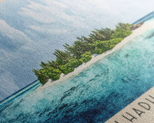 Load image into Gallery viewer, Fulhadhoo Island, Maldives Watercolor Beach Print, Vacation Gift, Maldives Wall Art, Beach Painting, Beach Decor, Beach Painting
