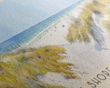 Cargar imagen en el visor de la galería, Gulf Shores Public Beach, Alabama Watercolor Print, Vacation Gift, Alabama Wall Art, Beach Painting, Beach Decor, Large Wall Art, Wood Frame Art
