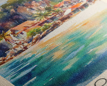 Load image into Gallery viewer, Apo Island, Philippines Watercolor Beach Print, Vacation Gift, Philippines Wall Art, Beach Painting, Beach Decor, Beach Painting
