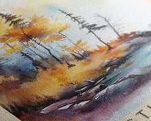 Load image into Gallery viewer, Apostle Islands, Wisconsin Watercolor Print, Vacation Gift, Wisconsin Wall Art, Beach Painting, Beach Decor, Large Wall Art, Wood Frame Art
