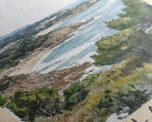 Cargar imagen en el visor de la galería, Cala Saura, Spain Watercolor Print, Vacation Gift, Spain Wall Art, Vacation Wall Art, Vacatation Memories, Beach Decor, Beach Or Lakehouse Art
