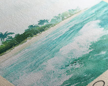 Cargar imagen en el visor de la galería, Cayo Paraiso, Dominican Republic Watercolor Beach Print, Vacation Gift, Dominican Republic Wall Art, Framed Canvas Print, Framed Beach Painting
