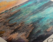 Load image into Gallery viewer, Cozumel, Mexico Watercolor Print, Vacation Gift, Mexico Wall Art, Beach Painting, Beach Decor, Large Wall Art, Wood Frame Art
