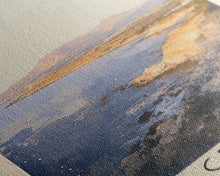 Load image into Gallery viewer, Crete, Greece Watercolor Beach Print, Vacation Gift, Greece Wall Art, Beach Painting, Beach Decor, Beach Painting
