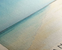 Load image into Gallery viewer, Diani Beach, Kenya Watercolor Beach Print, Vacation Gift, Kenya Wall Art, Framed Canvas Print, Framed Beach Painting
