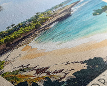 Load image into Gallery viewer, Doctor’s Cave Beach, Jamaica Watercolor Beach Print, Vacation Gift, Jamaica Wall Art, Framed Canvas Print, Framed Beach Painting
