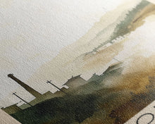 Load image into Gallery viewer, Dongtou, China Watercolor Print, Vacation Gift, China Wall Art, Beach Painting, Beach Decor, Large Wall Art, Wood Frame Art
