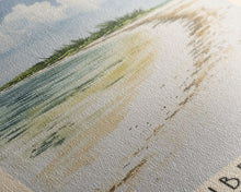 Load image into Gallery viewer, Gibbs Cay, Turks and Caicos Watercolor Beach Print, Vacation Gift, Turks and Caicos Wall Art, Framed Canvas Print, Framed Beach Painting
