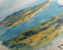 Load image into Gallery viewer, Levant Island, France Watercolor Beach Print, Vacation Gift, France Wall Art, Beach Painting, Beach Decor, Beach Painting
