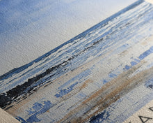 Load image into Gallery viewer, Álftanes Beach, Iceland Watercolor Print, Vacation Gift, Iceland Wall Art, Beach Painting, Beach Decor, Large Wall Art, Wood Frame Art
